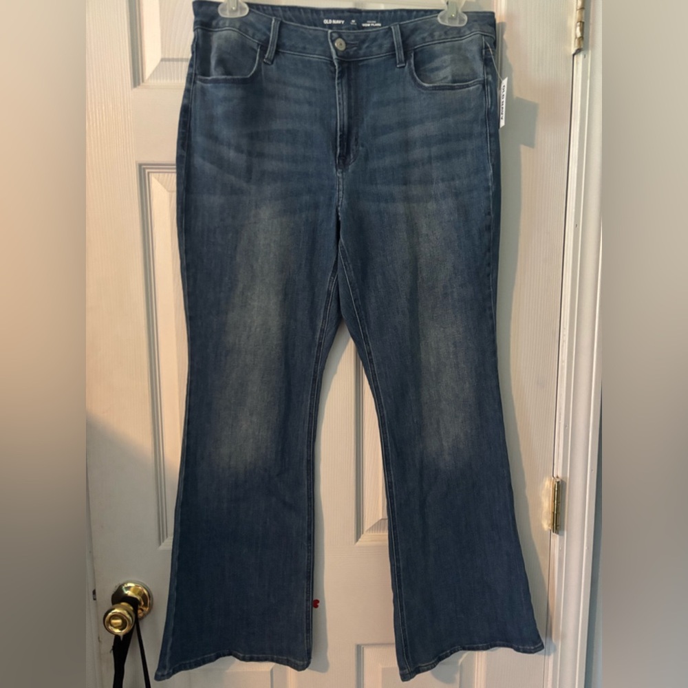 Old Navy Blue Flare Wide Leg Jeans